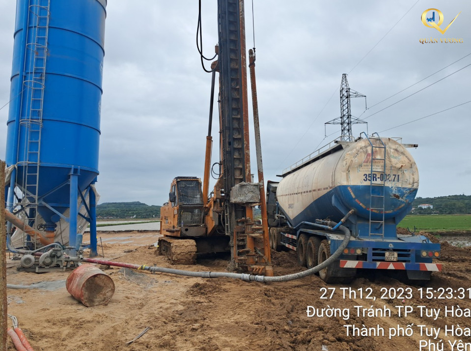 Dự án thi công cọc xi măng đất tại Phú Yên